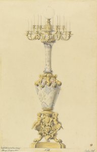 Design for a Gas Lamp and Candelabrum by Unbekannt Unbekannt